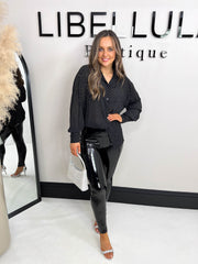 The Genevieve - Wet Look Leggings