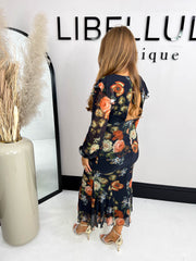 The Kenza - Flower Print Maxi Dress