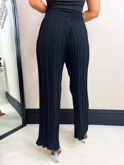 The Natalia - Pleated Wide Leg Trousers