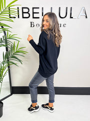 The Polly - High Neck Knitted Jumper