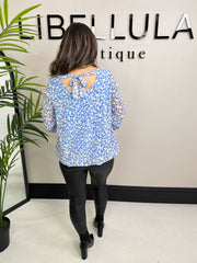 The Tara - Brush Stroke Print Blouse