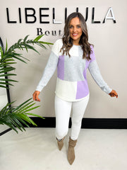 The Pauline - Purple and Grey Sweatshirt
