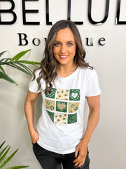 The Penny - Heart & Floral Graphic T-Shirt