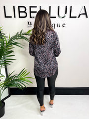 The Kori- Abstract Leopard blouse