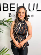 The Myla - Zebra Halterneck Top