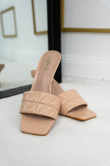 The Faye - Quilted Mule Heel