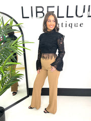 The Nevaeh - Long Sleeve Fringe Top