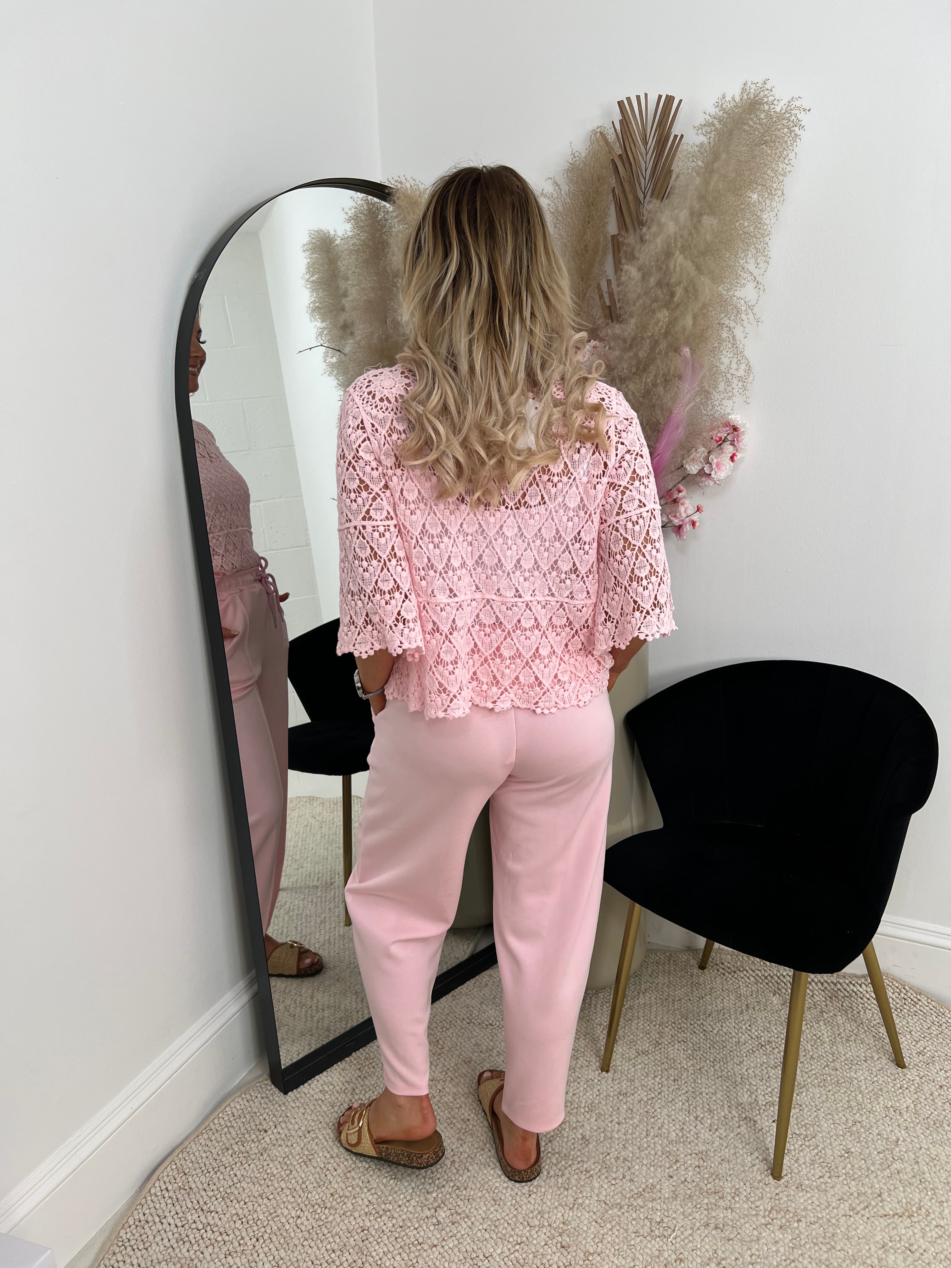 The Siena- Crochet V-neck Top