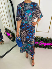 The Paloma - Mixed Print Midi Dress
