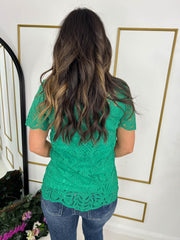 The Christine - Short Sleeve Lace Blouse