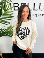 The Love - All You Need Is Love Embroidered Knit