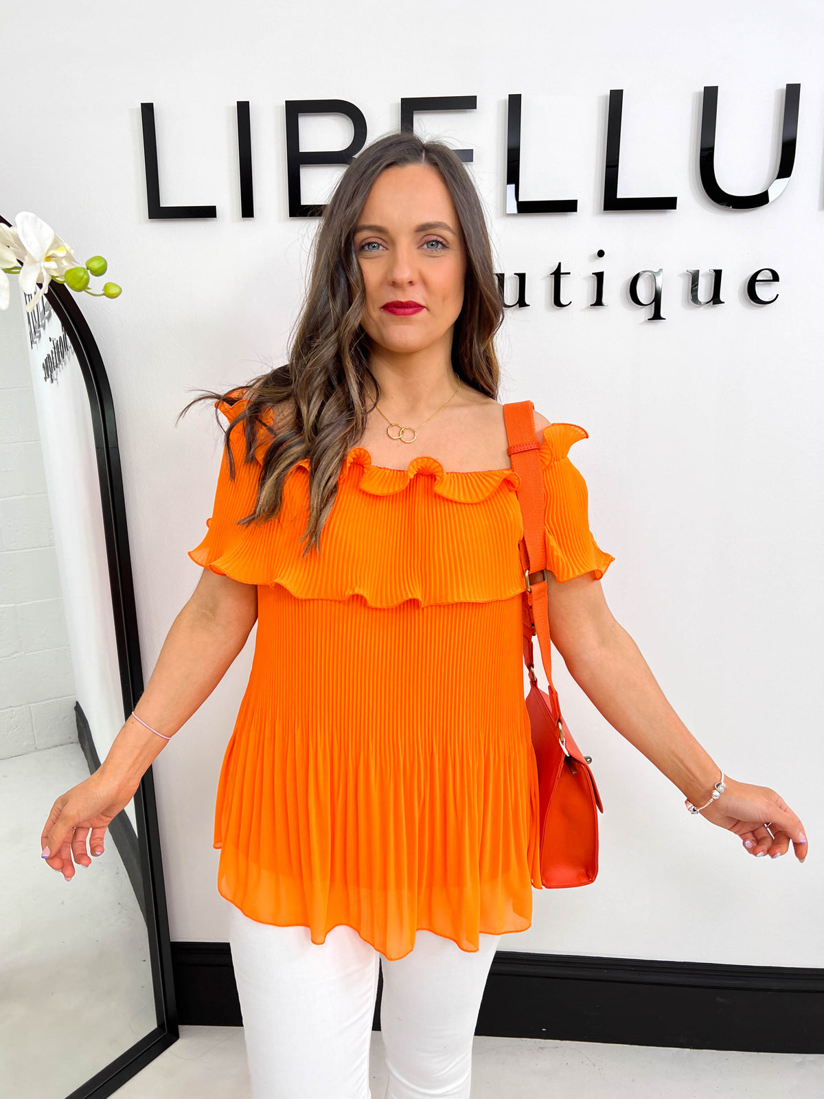 The Nova - Pleated Ruffle Top