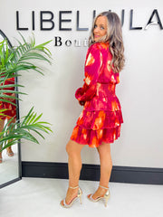 The Lila - Red Tie Dye Dress