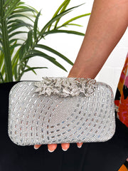 The Stella - Diamante Leaf Clutch