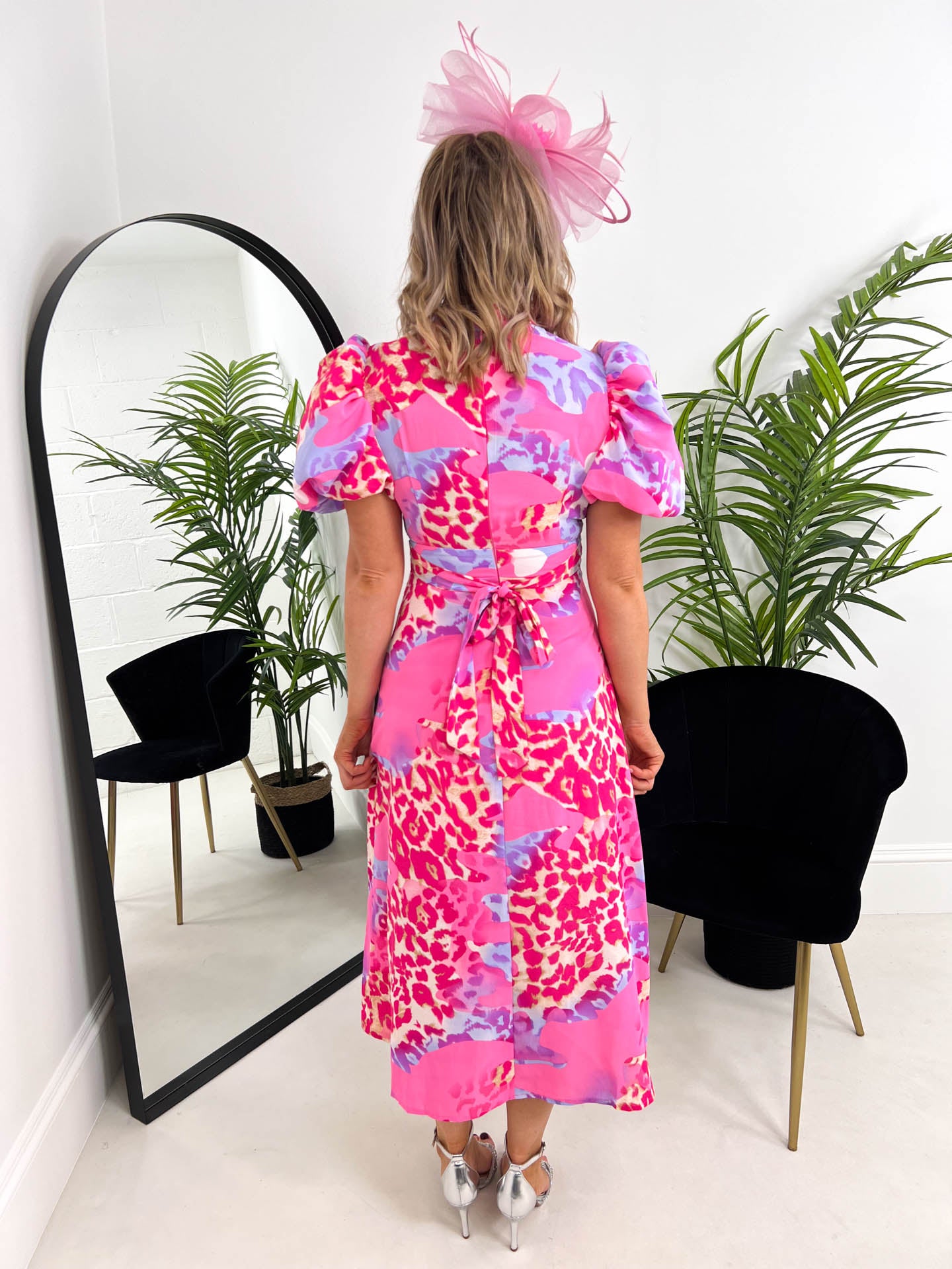 The Corrine - Pink Multi Animal Midi Dress