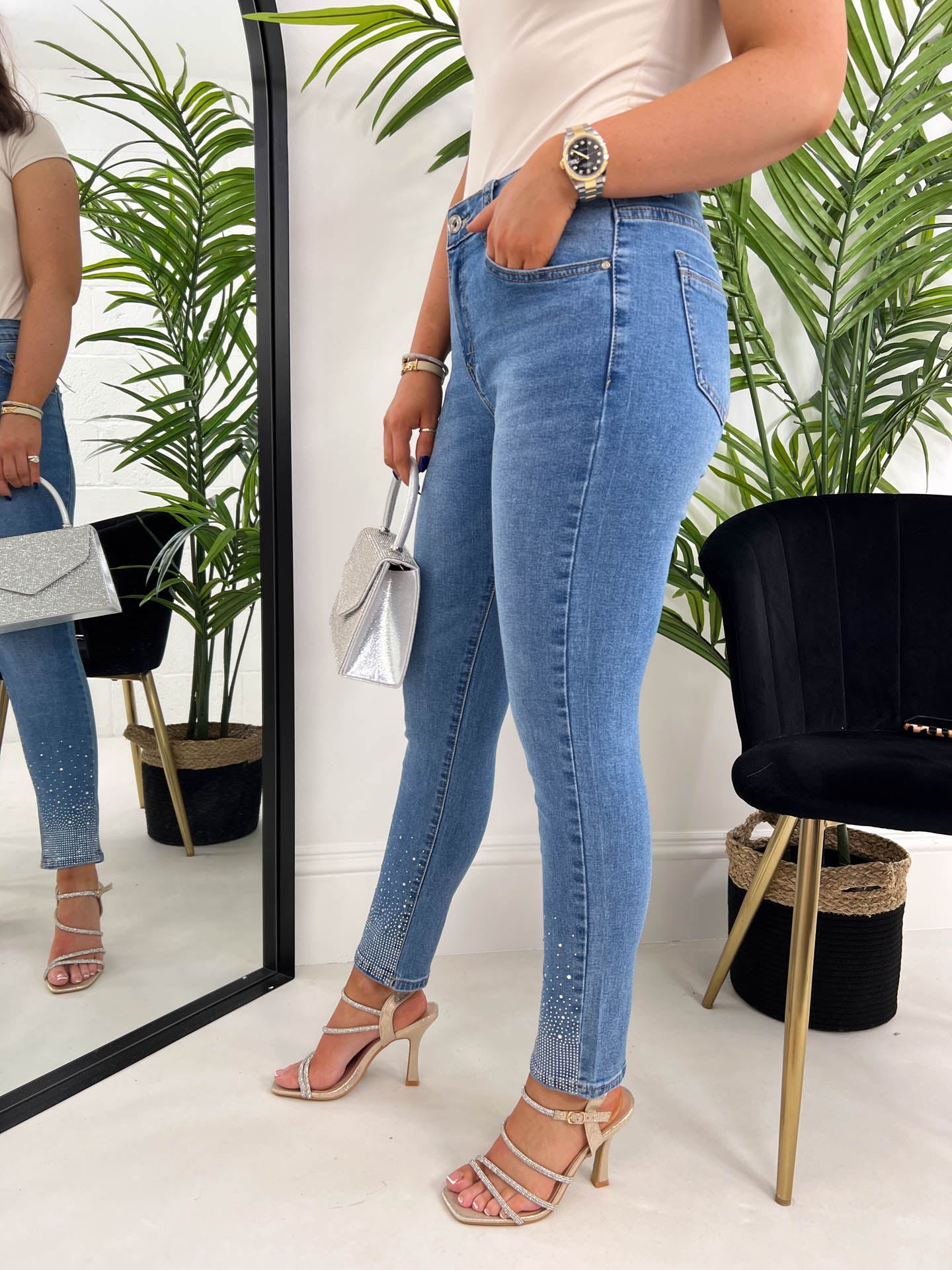 The Kate - Jeans with Diamante Detailing