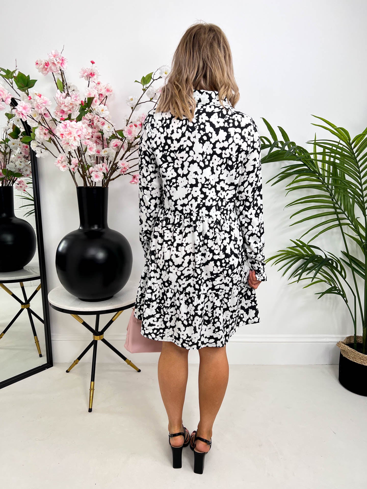 The Rose - Floral Monochrome Dress