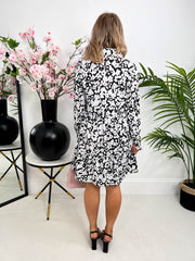 The Rose - Floral Monochrome Dress