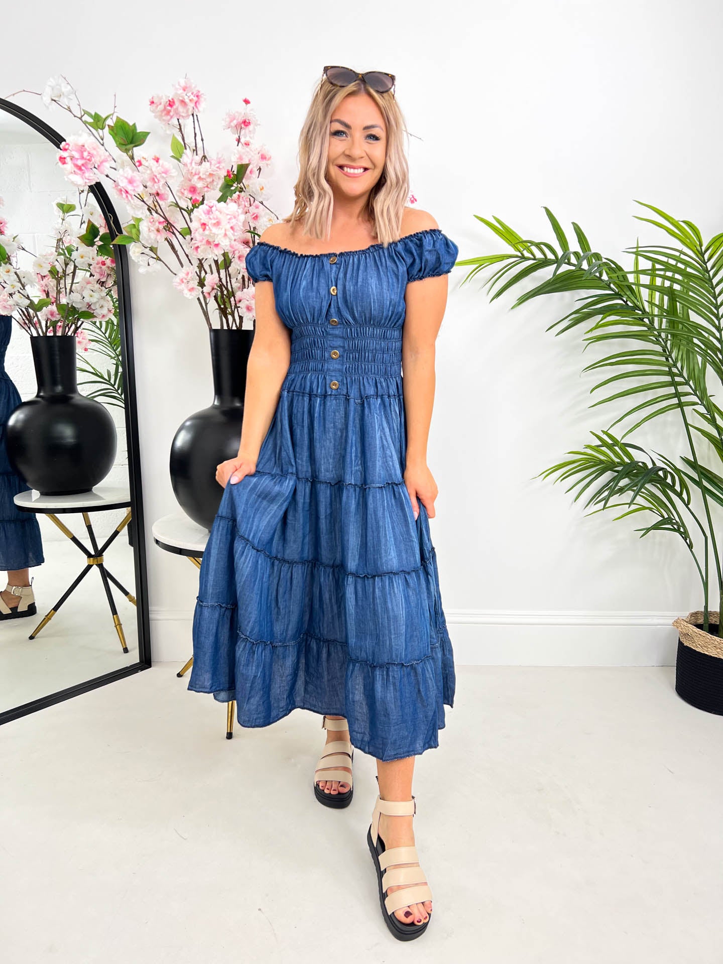 The Edith - Tiered Ruched Maxi Dress