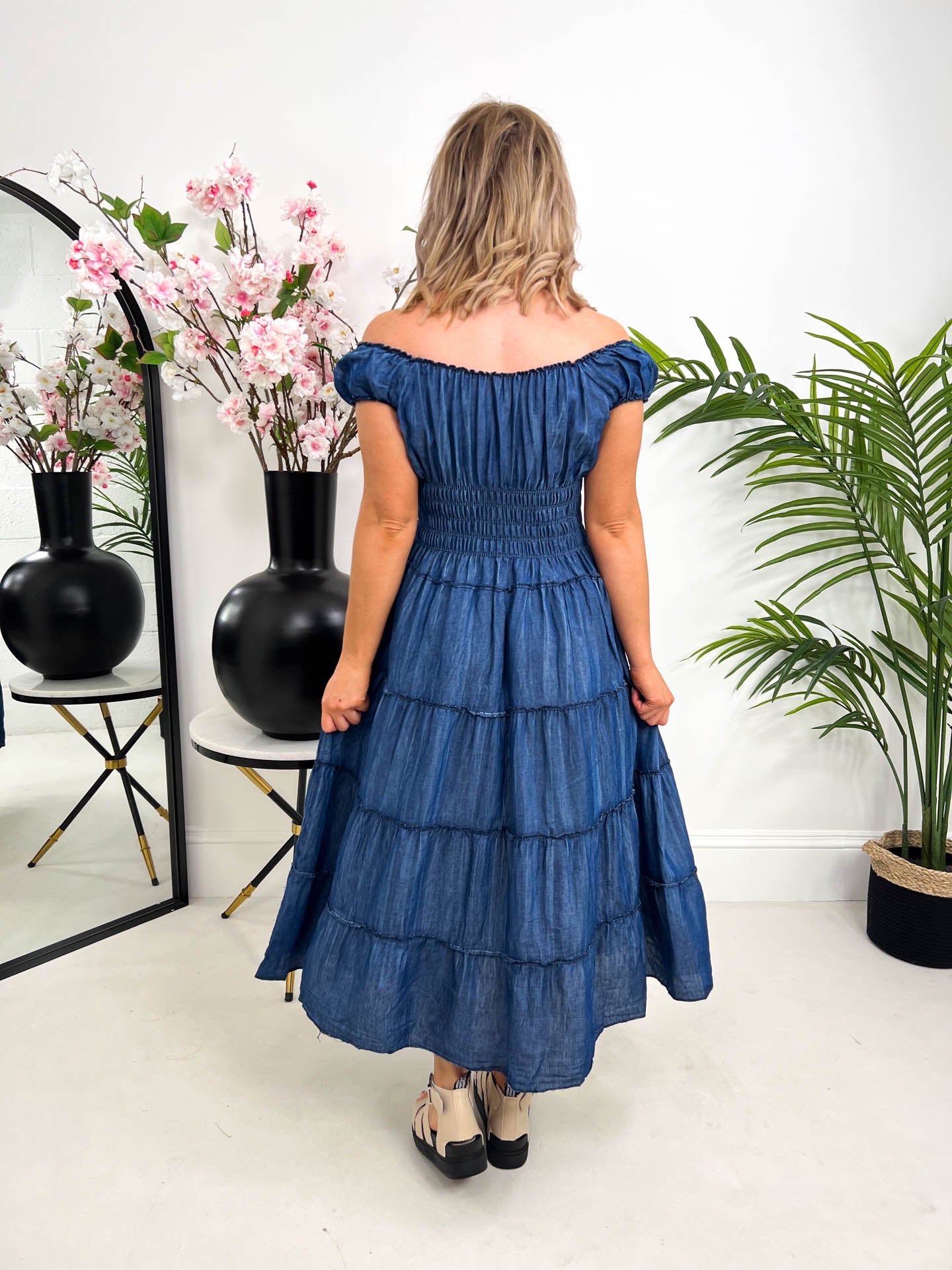 The Edith - Tiered Ruched Maxi Dress