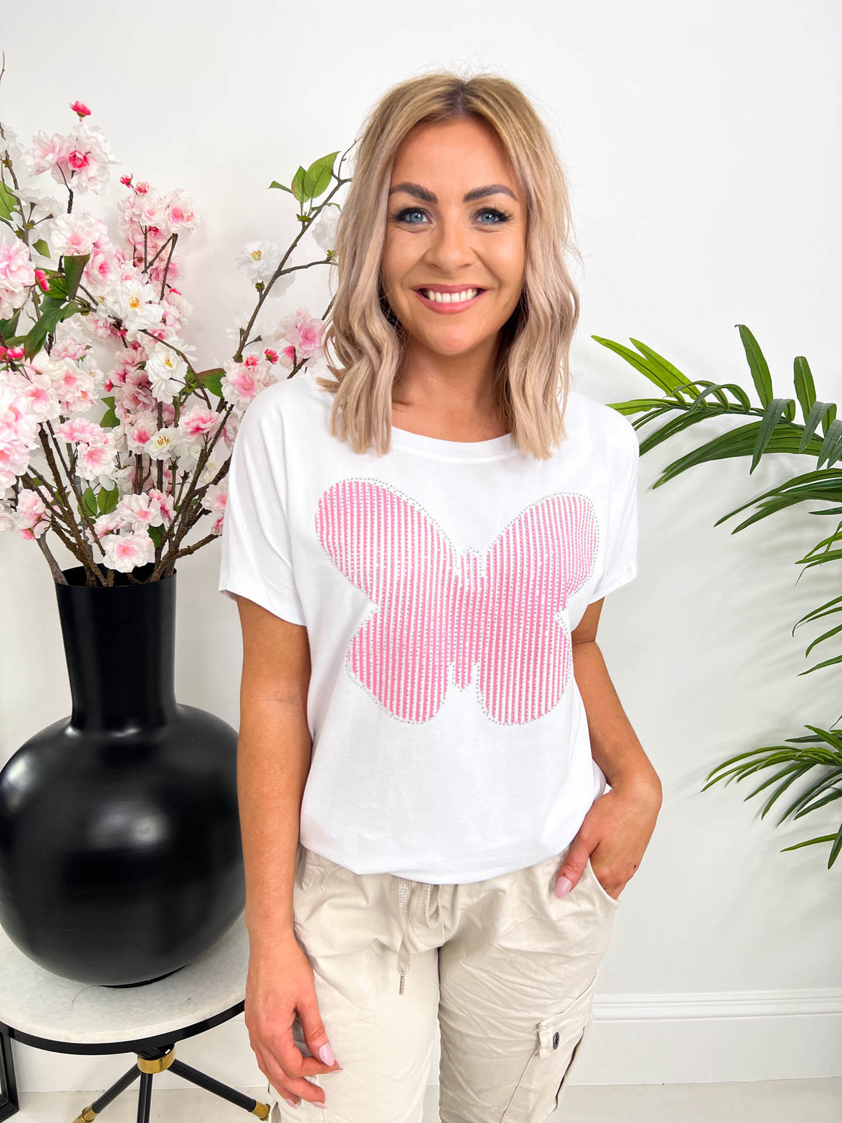 The Mallory - Butterfly Print T-Shirt