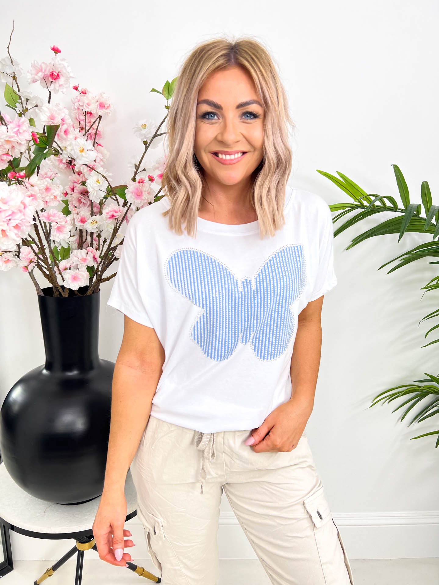 The Mallory - Butterfly Print T-Shirt