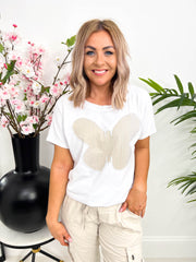 The Mallory - Butterfly Print T-Shirt