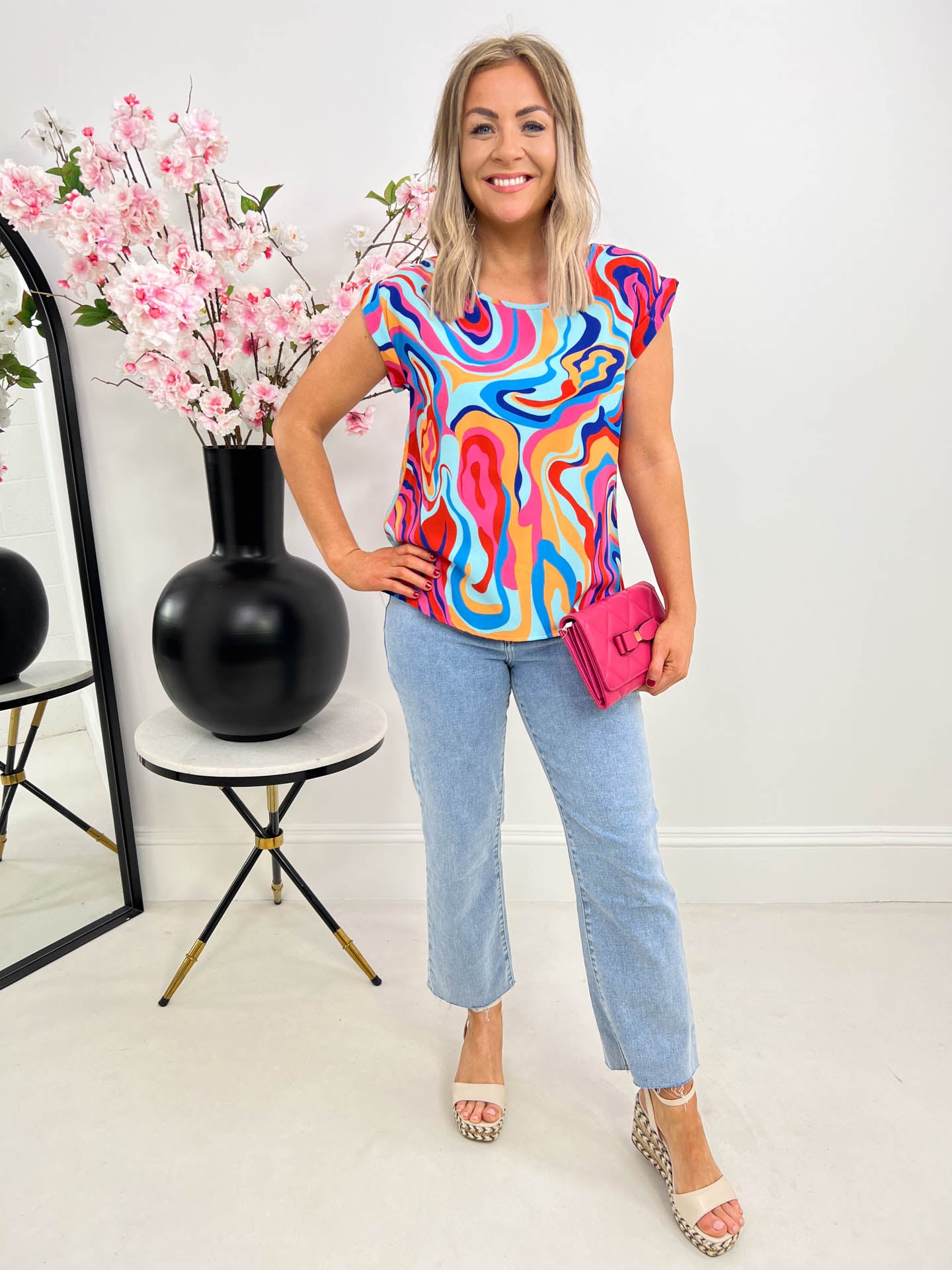 The Jovie - Swirl Print Top