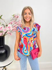 The Jovie - Swirl Print Top