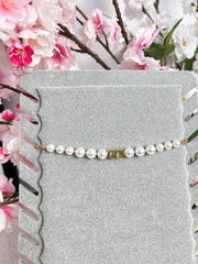 The Emmie - Pearl Monogram Bracelet