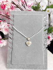 The Sophia - Pearl Heart Necklace