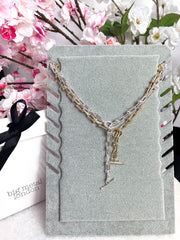 The Teagan - T-Bar Chain Necklace - Long