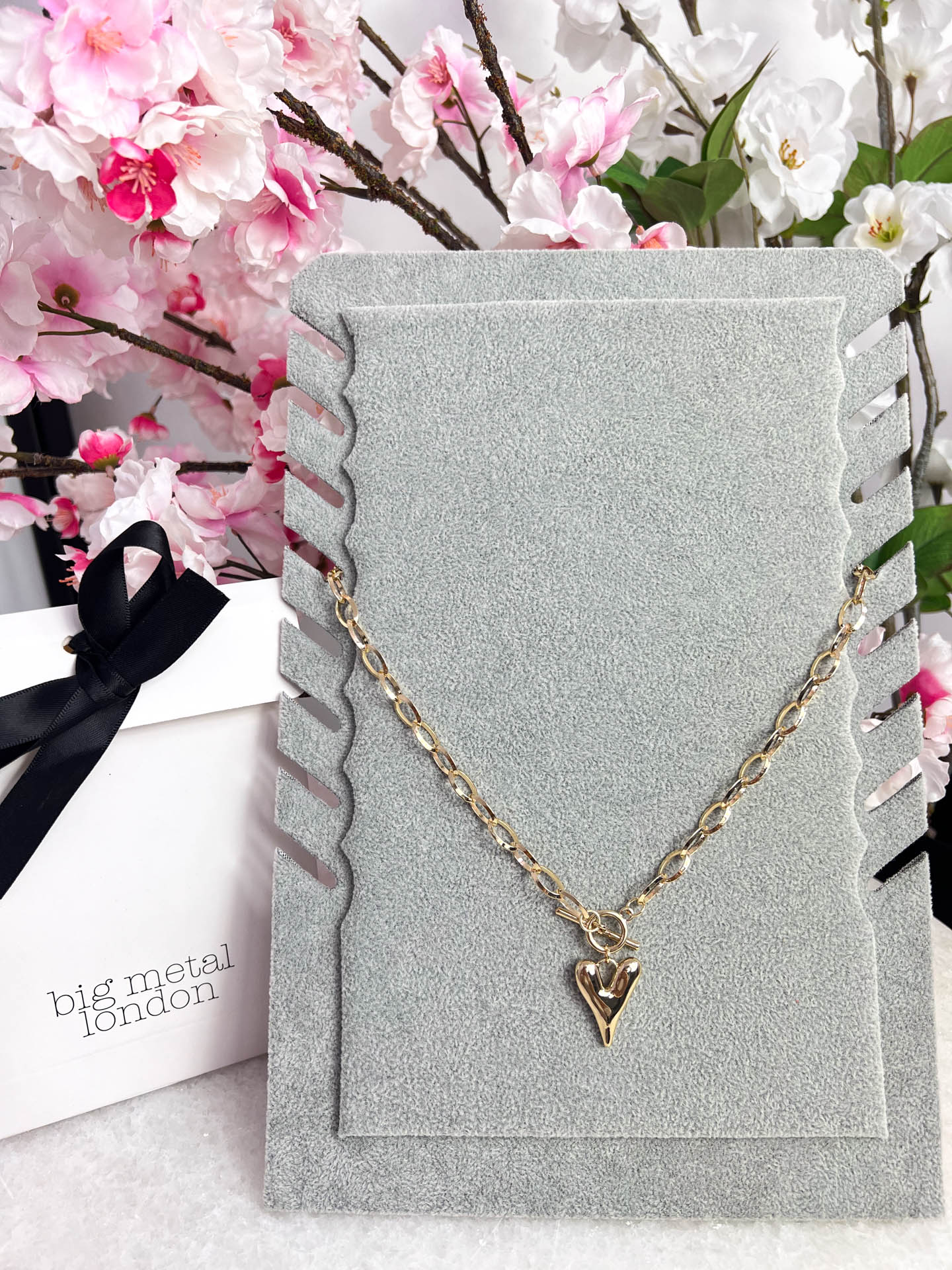 The Willow - Heart T-Bar Necklace