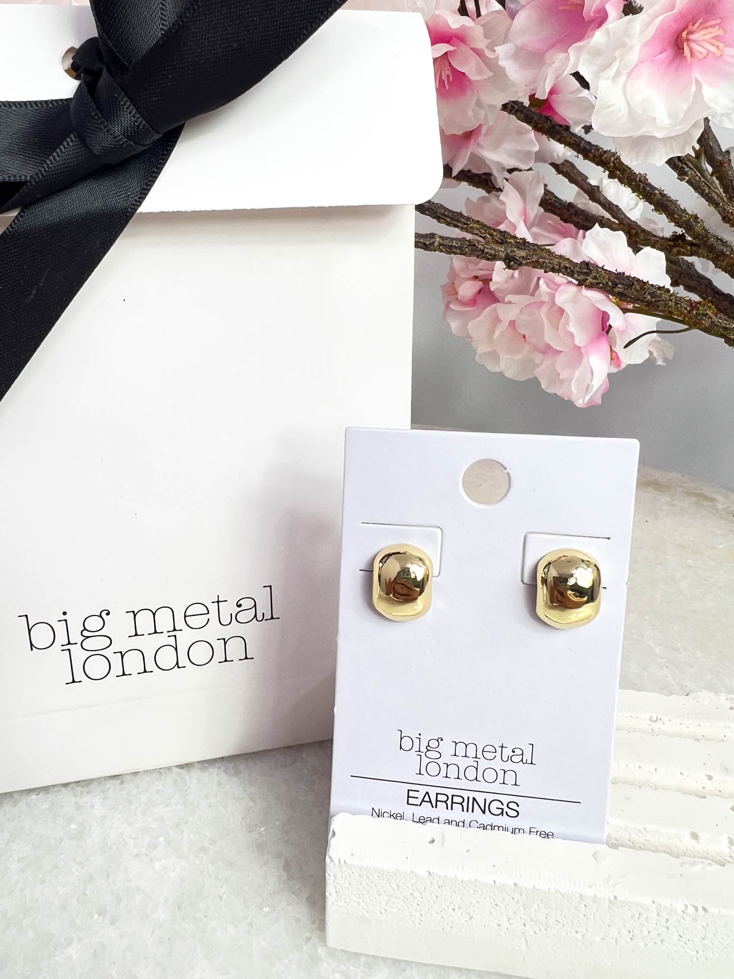 The Miah - Gold Dome Stud Earring