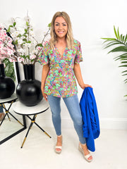 The Alani - Abstract Floral Blouse