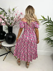 The McKenna - Pink Floral Maxi Dress