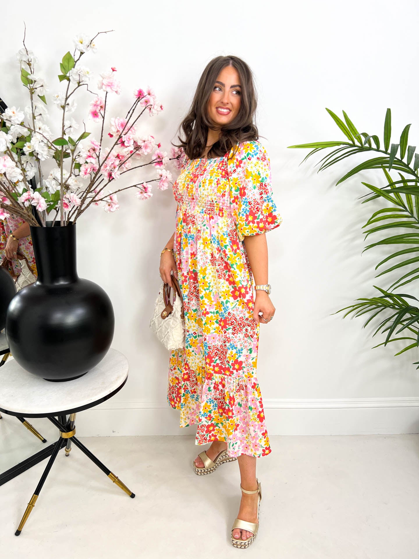 The Erica - Floral Tied Maxi Dress
