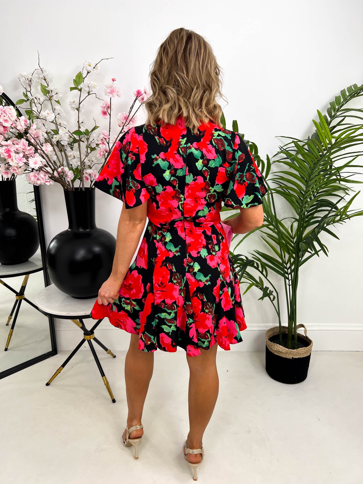 The Shay - Red Floral Wrap Dress
