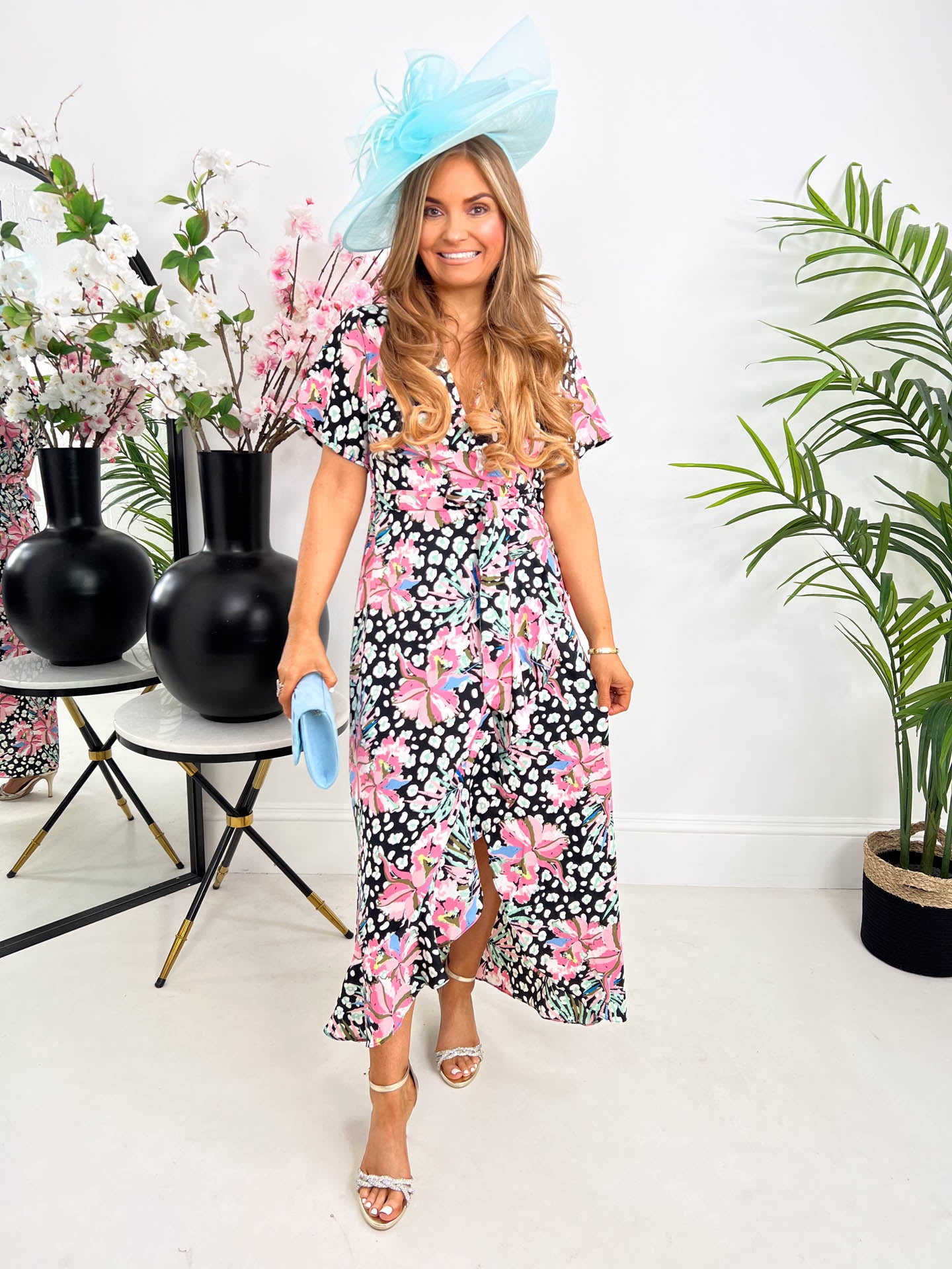 The Linda - Floral Print Frill Dress