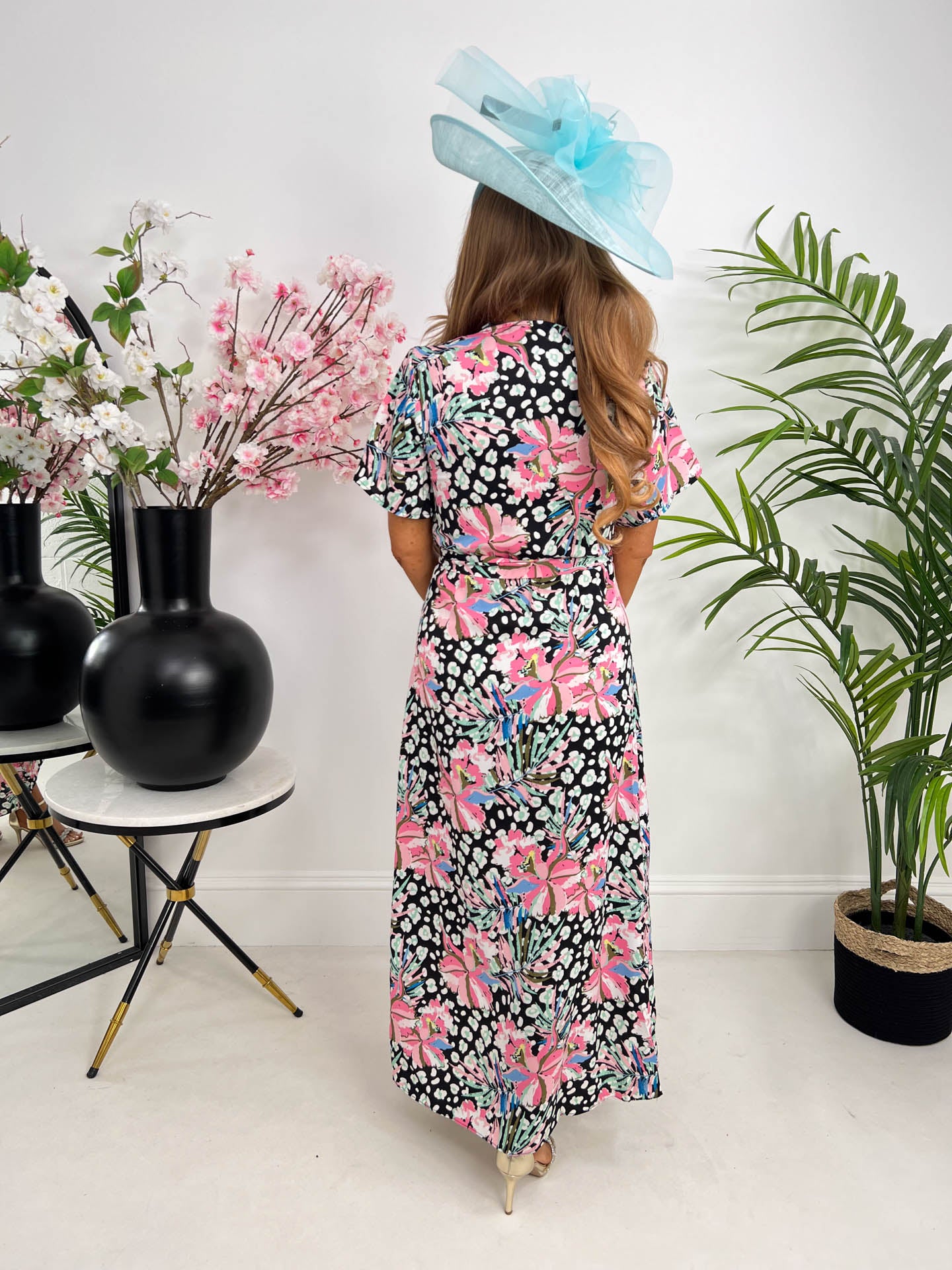 The Linda - Floral Print Frill Dress
