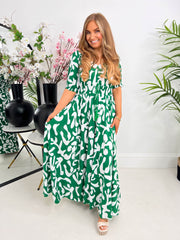 The Gabby - Abstract Print Maxi Dress