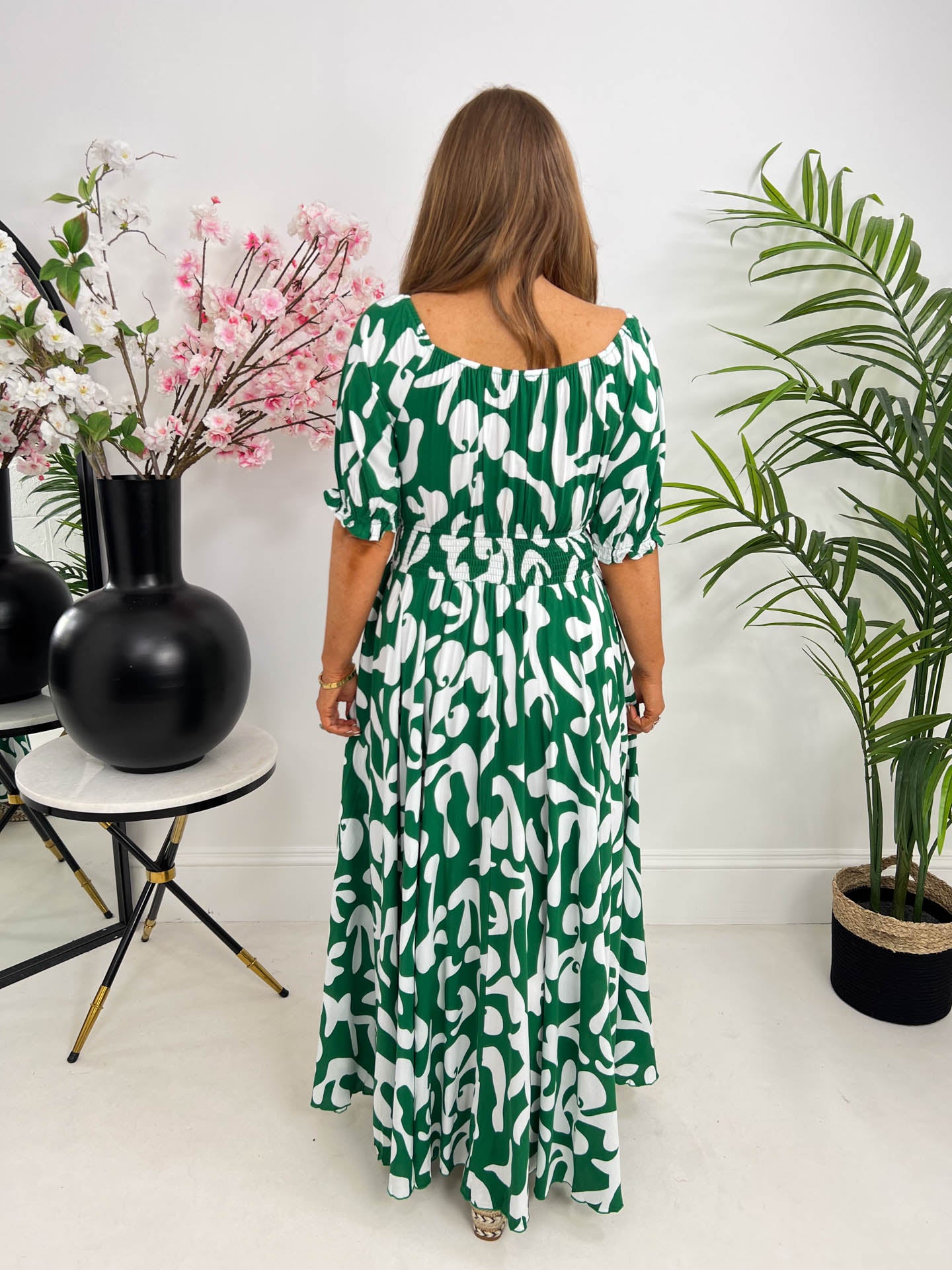 The Gabby - Abstract Print Maxi Dress