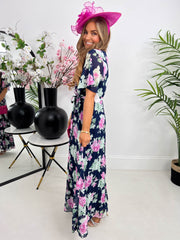 The Adriana - Floral Tie Waist Maxi Dress