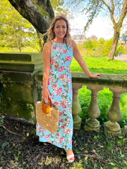 The Romi - Blue Floral Maxi Dress