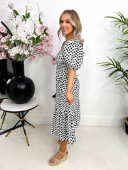 The Cinzia - Tiered Polka Dot Dress