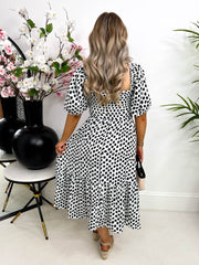 The Cinzia - Tiered Polka Dot Dress