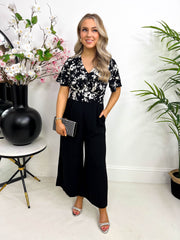 The Adele - Floral V-Neck Jumpsuit