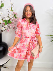 The Paige - Mini Tiered Shirt Dress