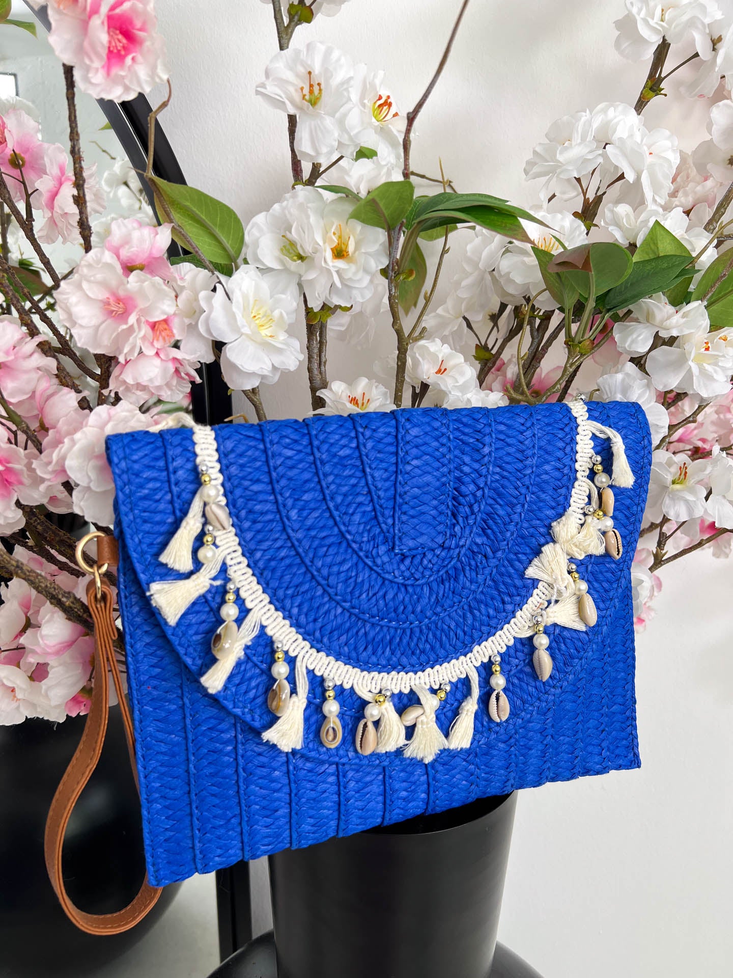 The Fern - Shell Rattan Clutch Bag