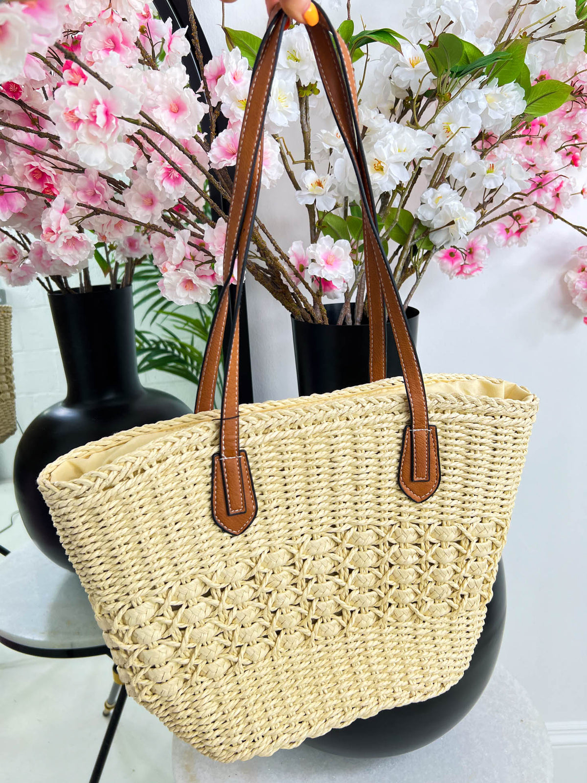 Bucket rattan bag on sale